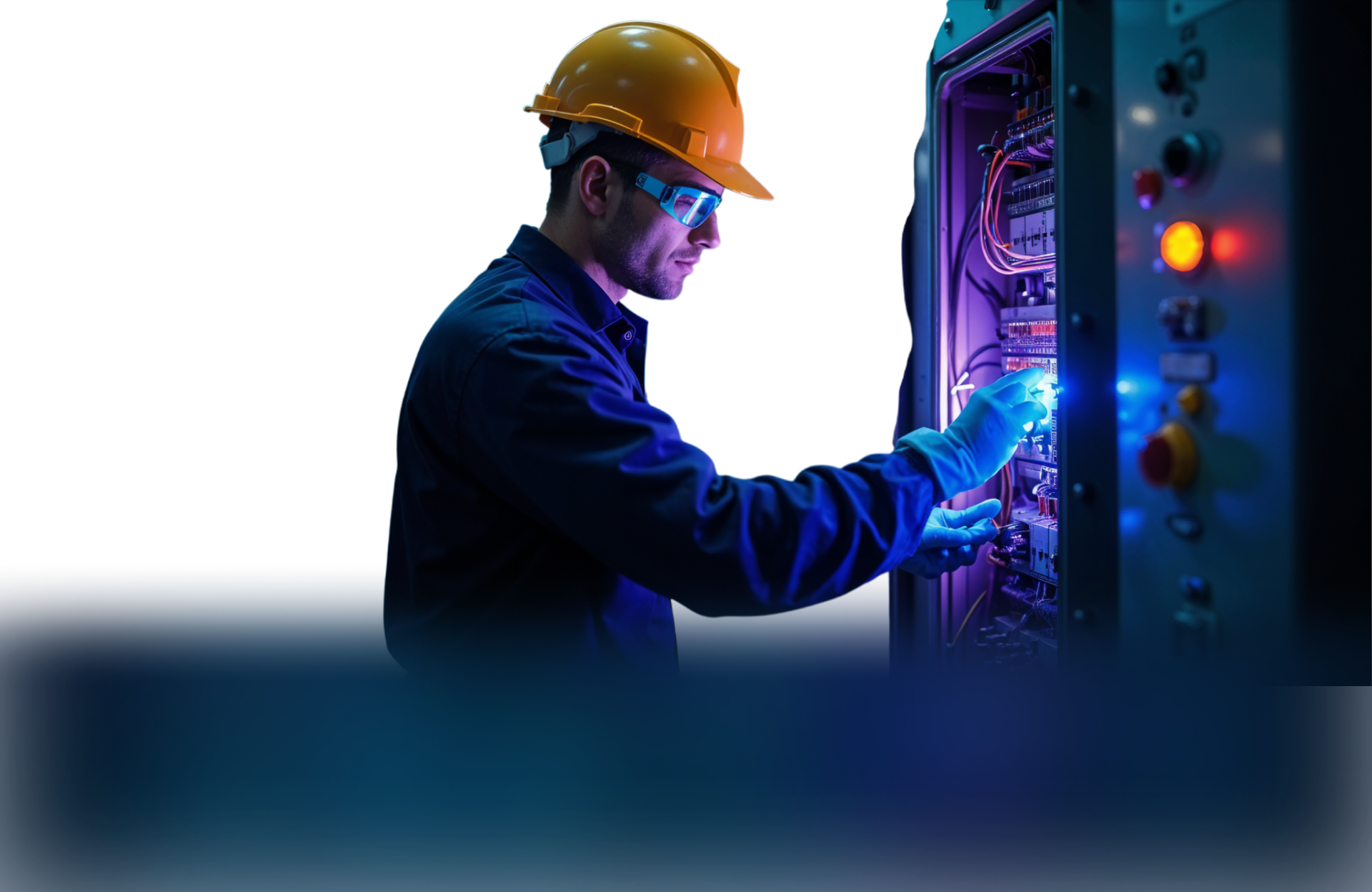 Electrician at work